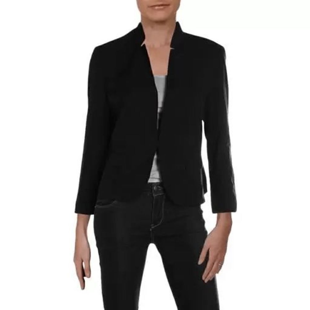 Nine West Women's Blazer Open-Front Stand-Collar Solid Size 16 NWT